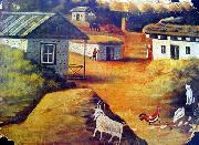 Niko Pirosmanashvili Village oil painting